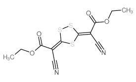 Acetic acid,2,2'-(1,2,4-trithiolane-3,5-diylidene)bis[2-cyano-, diethyl ester (9CI)结构式