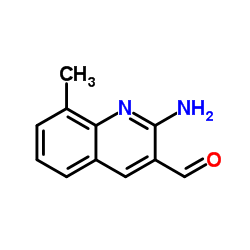 2-Amino-8-methyl-3-quinolinecarbaldehyde结构式