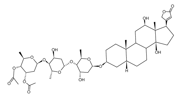 α,β-Diacetyldigoxin结构式