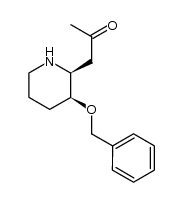 1-((2S,3S)-3-(benzyloxy)piperidin-2-yl)propan-2-one Structure