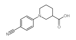 1-(4-Cyanophenyl)piperidine-3-carboxylic acid结构式