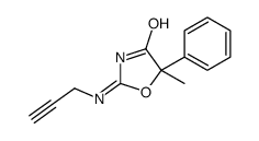 5-Methyl-5-phenyl-2-(2-propynylamino)-2-oxazolin-4-one结构式