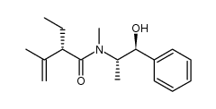(2S)-N-((1S,2S)-2-hydroxy-1-methyl-2-phenylethyl)-2-ethyl-3-methyl-N-methylbut-3-enamide结构式