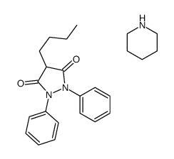 4-butyl-1,2-diphenylpyrazolidine-3,5-dione,piperidine结构式