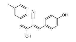 2-cyano-3-(4-hydroxyphenyl)-N-(3-methylphenyl)prop-2-enamide Structure