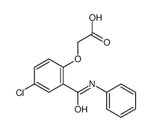 2-[4-chloro-2-(phenylcarbamoyl)phenoxy]acetic acid Structure