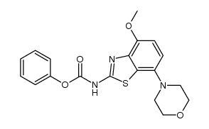 (4-methoxy-7-morpholin-4-yl-benzothiazol-2-yl)-carbamic acid phenyl ester结构式