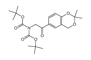 di-(tert-butyl) 2-(2,2-dimethyl-4H-1,3-benzodioxin-6-yl)-2-oxoethyliminodicarbonate Structure