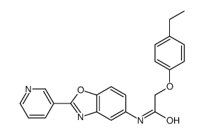 2-(4-ethylphenoxy)-N-(2-pyridin-3-yl-1,3-benzoxazol-5-yl)acetamide结构式