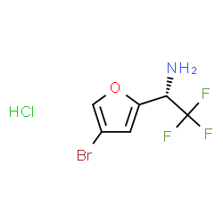 (R)-1-(4-BROMO-FURAN-2-YL)-2,2,2-TRIFLUORO-ETHYLAMINE, HCL SALT结构式