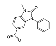 1-methyl-5-nitro-3-phenylbenzimidazol-2-one结构式