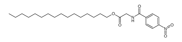 N-(4-nitro-benzoyl)-glycine hexadecyl ester Structure