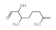 2-hydroxy-3,7-dimethyl-oct-7-enal结构式