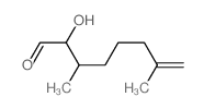 2-hydroxy-3,7-dimethyl-oct-7-enal Structure