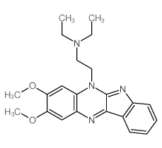 5H-Indolo(2,3-b)quinoxaline-5-ethanamine, N,N-diethyl-2,3-dimethoxy-, hydrate结构式