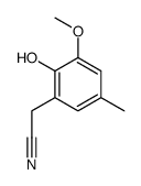 2-(2-Hydroxy-3-Methoxy-5-Methylphenyl)acetonitrile结构式