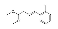 2,2-dimethoxy-N-(2-methylbenzylidene)ethanamine结构式