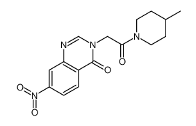 3-[2-(4-methylpiperidin-1-yl)-2-oxoethyl]-7-nitroquinazolin-4-one Structure