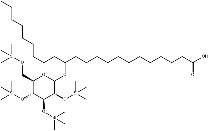 13-[[2-O,3-O,4-O,6-O-Tetrakis(trimethylsilyl)-D-glucopyranosyl]oxy]docosanoic acid结构式