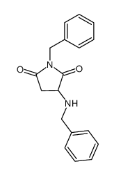 1-benzyl-3-benzylamino-pyrrolidine-2,5-dione Structure