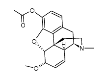 3-acetoxy-4,5α-epoxy-6α-methoxy-17-methyl-morphin-7-ene结构式