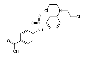 4-[[3-[bis(2-chloroethyl)amino]phenyl]sulfonylamino]benzoic acid Structure