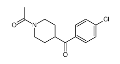 N-乙酰基-4-(4-氯苯甲酰基)-哌啶结构式