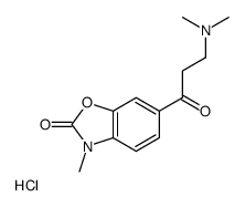 dimethyl-[3-(3-methyl-2-oxo-1,3-benzoxazol-6-yl)-3-oxopropyl]azanium,chloride Structure