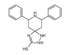 7,9-diphenyl-1,2,4,8-tetrazaspiro[4.5]decane-3-thione结构式