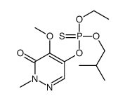 5-[ethoxy(2-methylpropoxy)phosphinothioyl]oxy-4-methoxy-2-methylpyridazin-3-one结构式