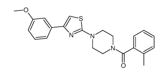 Piperazine, 1-[4-(3-methoxyphenyl)-2-thiazolyl]-4-(2-methylbenzoyl)- (9CI) Structure