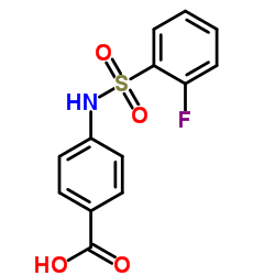 4-{[(2-Fluorophenyl)sulfonyl]amino}benzoic acid Structure