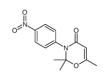 2,2,6-trimethyl-3-(4-nitrophenyl)-1,3-oxazin-4-one结构式