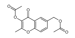 (3-acetyloxy-2-methyl-4-oxochromen-6-yl)methyl acetate Structure