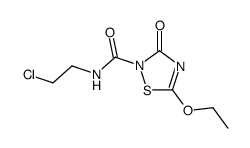 5-ethoxy-3-oxo-3H-[1,2,4]thiadiazole-2-carboxylic acid 2-chloro-ethylamide结构式