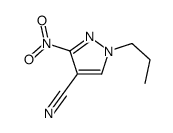 3-nitro-1-propylpyrazole-4-carbonitrile结构式