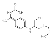 N-[1-hydroxy-3-(methylsulfanylmethylsulfanyl)propan-2-yl]-3-(4-methyl-2,6-dioxo-3H-pyrimidin-5-yl)prop-2-enamide结构式