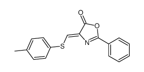 4-[(4-methylphenyl)sulfanylmethylidene]-2-phenyl-1,3-oxazol-5-one结构式