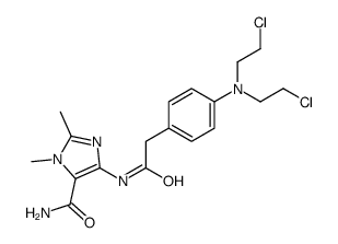 5-[[2-[4-[bis(2-chloroethyl)amino]phenyl]acetyl]amino]-2,3-dimethylimidazole-4-carboxamide结构式