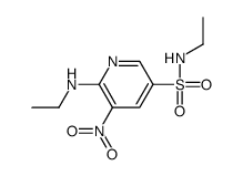 N-ethyl-6-(ethylamino)-5-nitropyridine-3-sulfonamide结构式