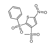 2-(benzenesulfonyl)-3-methylsulfonyl-5-nitrothiophene结构式