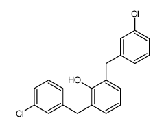 2,6-bis[(3-chlorophenyl)methyl]phenol结构式