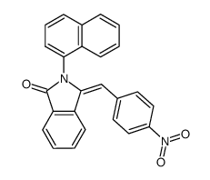 2-Naphthalen-1-yl-3-[1-(4-nitro-phenyl)-meth-(Z)-ylidene]-2,3-dihydro-isoindol-1-one Structure