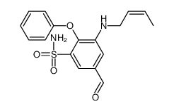 3-(but-2-enylamino)-5-formyl-2-phenoxybenzenesulfonamide结构式