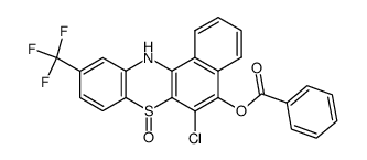5-benzoyloxy-6-chloro-10-trifluoromethyl-12H-benzo[a]phenothiazine 7-oxide结构式