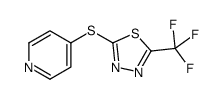 2-pyridin-4-ylsulfanyl-5-(trifluoromethyl)-1,3,4-thiadiazole结构式