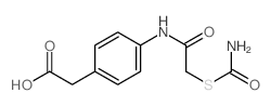 2-[4-[(2-carbamoylsulfanylacetyl)amino]phenyl]acetic acid Structure