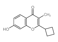 2-cyclobutyl-7-hydroxy-3-methyl-chromen-4-one structure