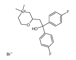 2-[2,2-Bis-(4-fluoro-phenyl)-2-hydroxy-ethyl]-4,4-dimethyl-morpholin-4-ium; bromide结构式