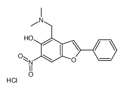 (5-hydroxy-6-nitro-2-phenyl-1-benzofuran-4-yl)methyl-dimethylazanium,chloride结构式